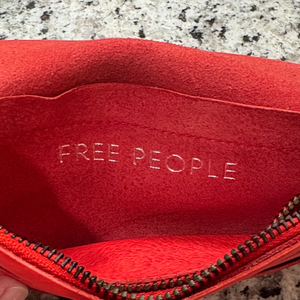 Free People Red Leather Women's Wallet - Picture 3 of 4